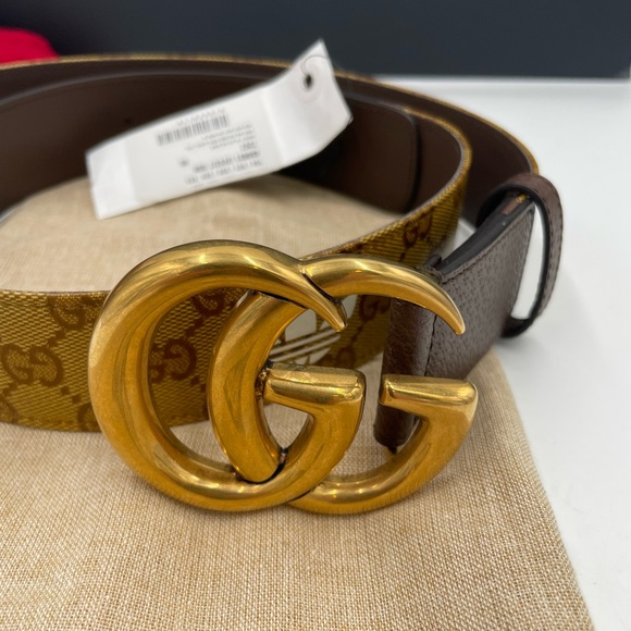 Men’s Gucci, X Adidas, GG Marmont belt size 95 cm/38 inches made in Italy - Picture 2 of 6